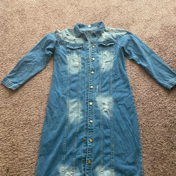 NWOT maxi denim jacket size xxl - Picture 3 of 3
